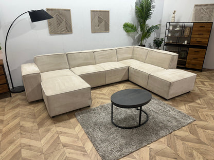 !Showroommodel! Crème Suède Stoffen U Zetel