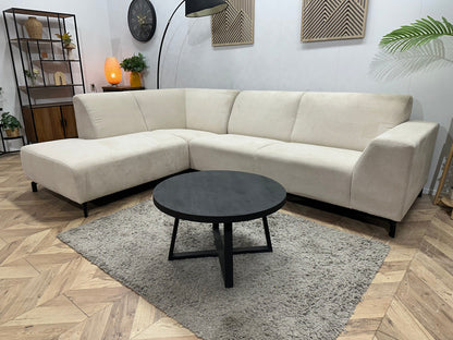 !Showroommodel! Crème Suède Stoffen Hoekzetel