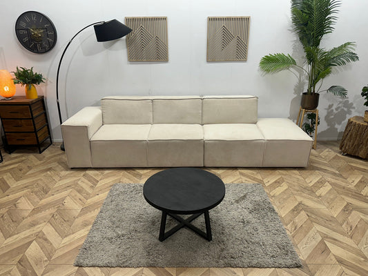 !Showroommodel! Crème Suède Stoffen Design Zetel