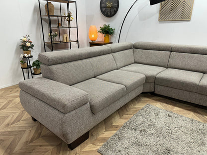 Beige Stoffen Hoekzetel ~ Verstelbare Arm/Hoofdsteunen