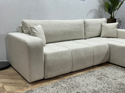 !Showroommodel! Witte Velvet Hoekzetel