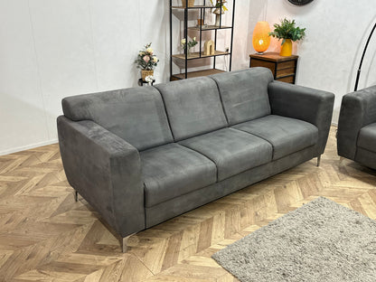 Antraciet Suède Stoffen Zetels Set ~ Vaste Kussens