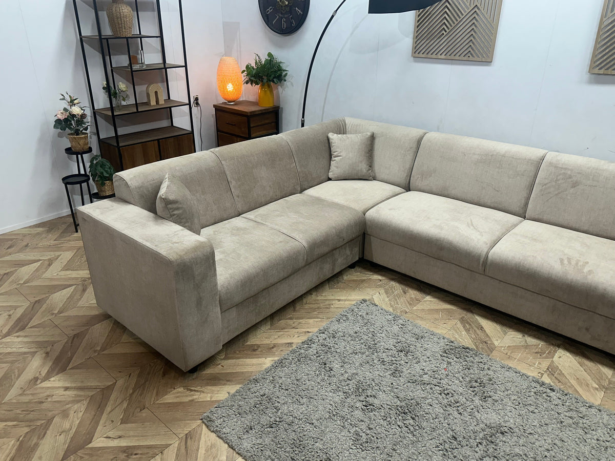 !Showroommodel! Crème Velvet Hoekzetel