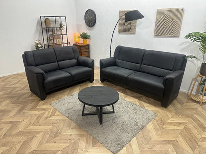 Antraciet Suède Stoffen Zetels Set ~ Vaste Kussens