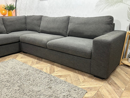 Antraciet Hoekzetel Inc Hocker ~ Losse Kussens Met Afneembare Hoezen