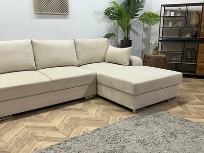!Showroommodel! Creme Suède Stoffen U Zetel