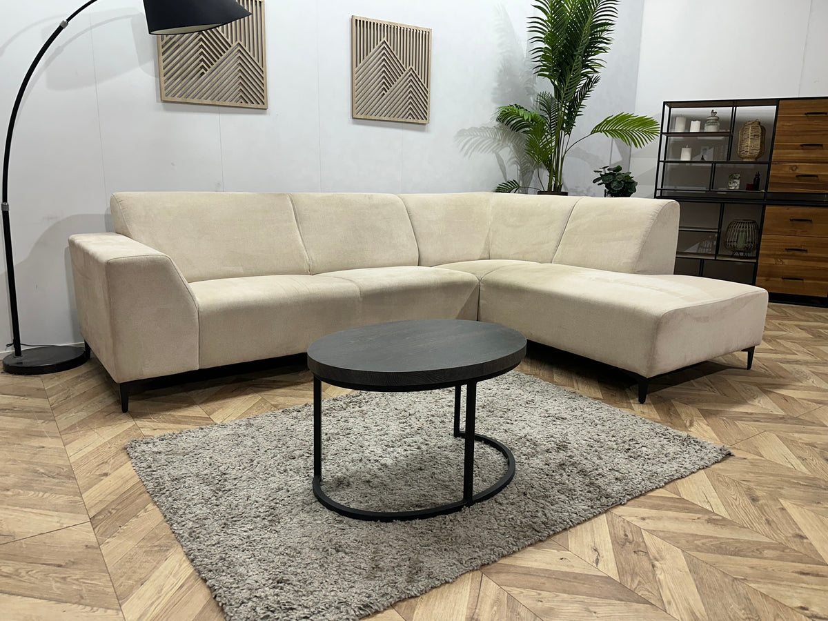 !Showroommodel! Crème Suède Stoffen Hoekzetel