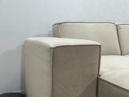 !Showroommodel! Crème Suede Stoffen U Zetel