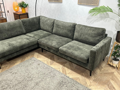 Groene Velvet Hoekzetel ~ Nieuwstaat