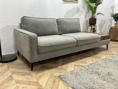 Grijze 2.5-Zits Zetel Inc Tafel ~ Losse Kussens Met Afneembare Hoezen