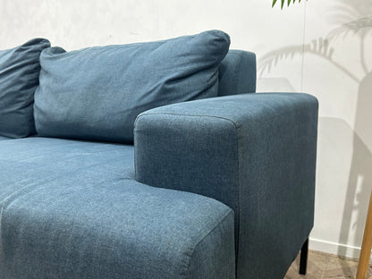 Blauwe Suède Stoffen Hoekzetel ~ Inruilvoordeel