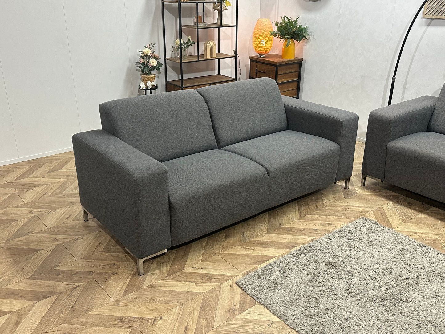 Antraciet Zetels Set ~ Vaste Kussens
