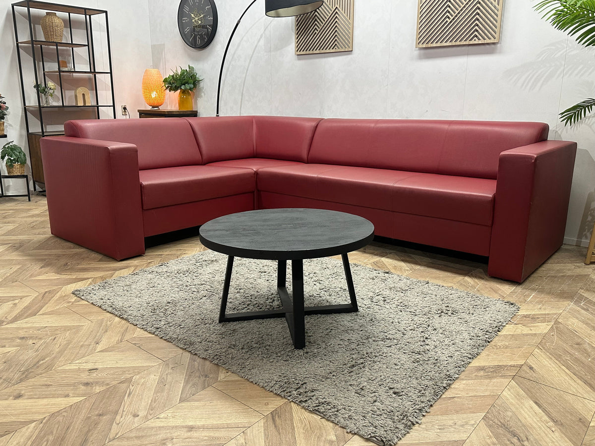 Rode Leather Look Hoekzetel ~ Inruilvoordeel
