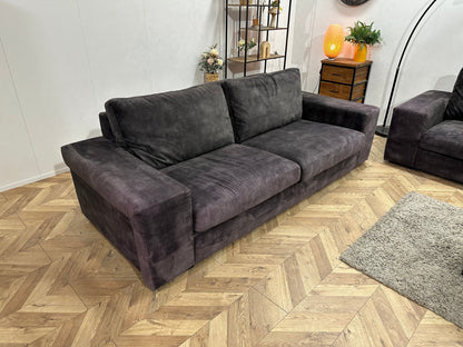 Antraciet Velvet Zetels Set ~ Losse Kussens