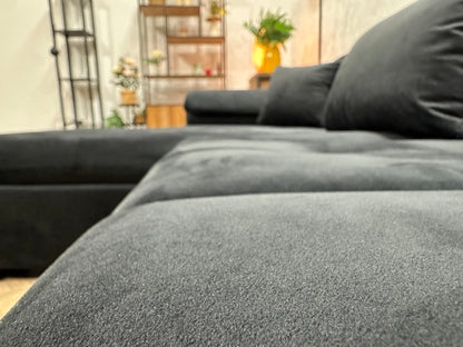 !Showroommodel! Zwarte Velvet U Zetel