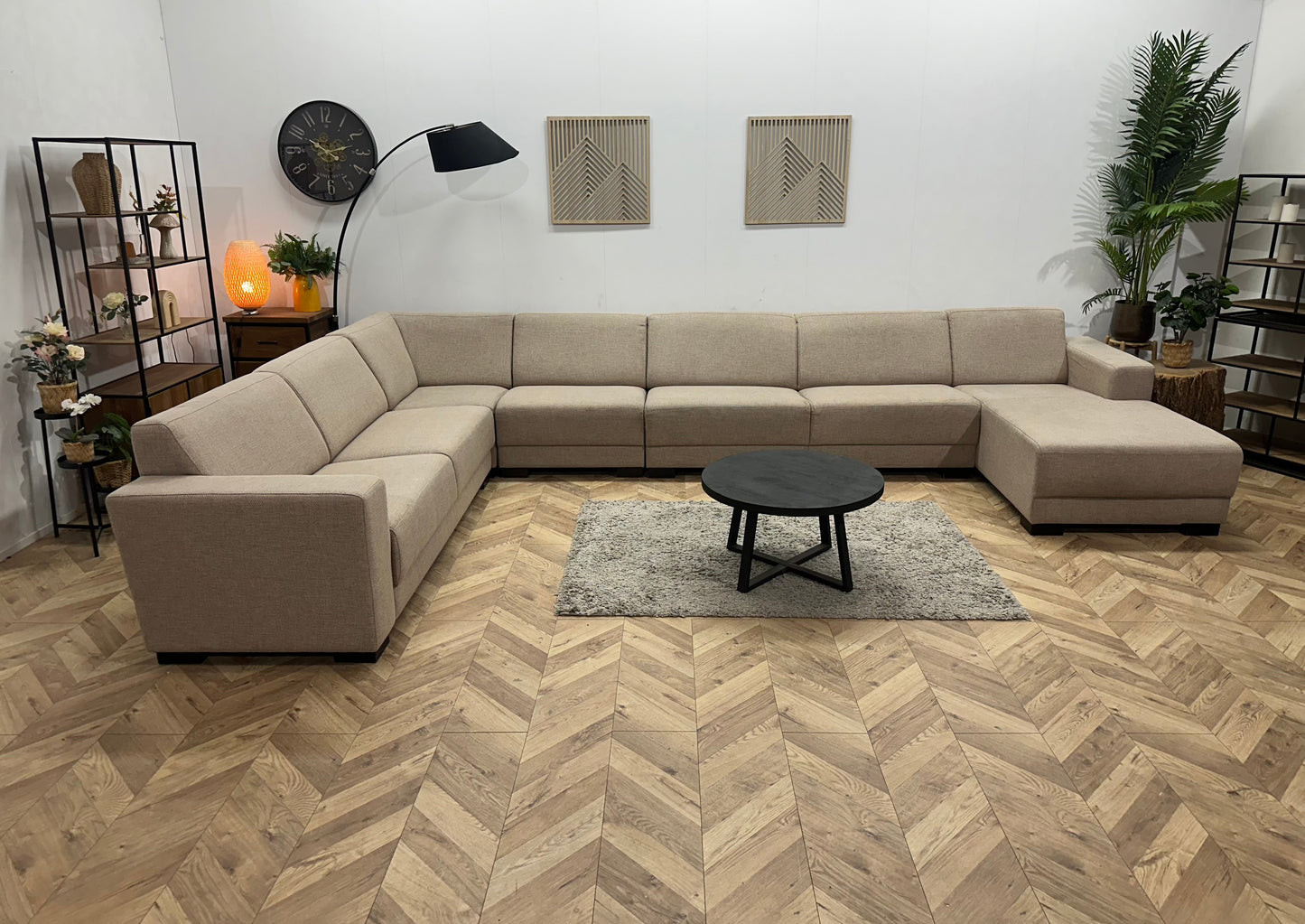 Beige Ruime U Zetel ~ Vaste Kussens