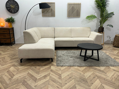 !Showroommodel! Crème Suède Stoffen Hoekzetel