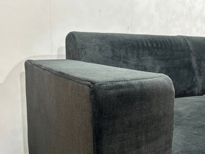 !Showroommodel! Zwarte Velvet Hoekzetel
