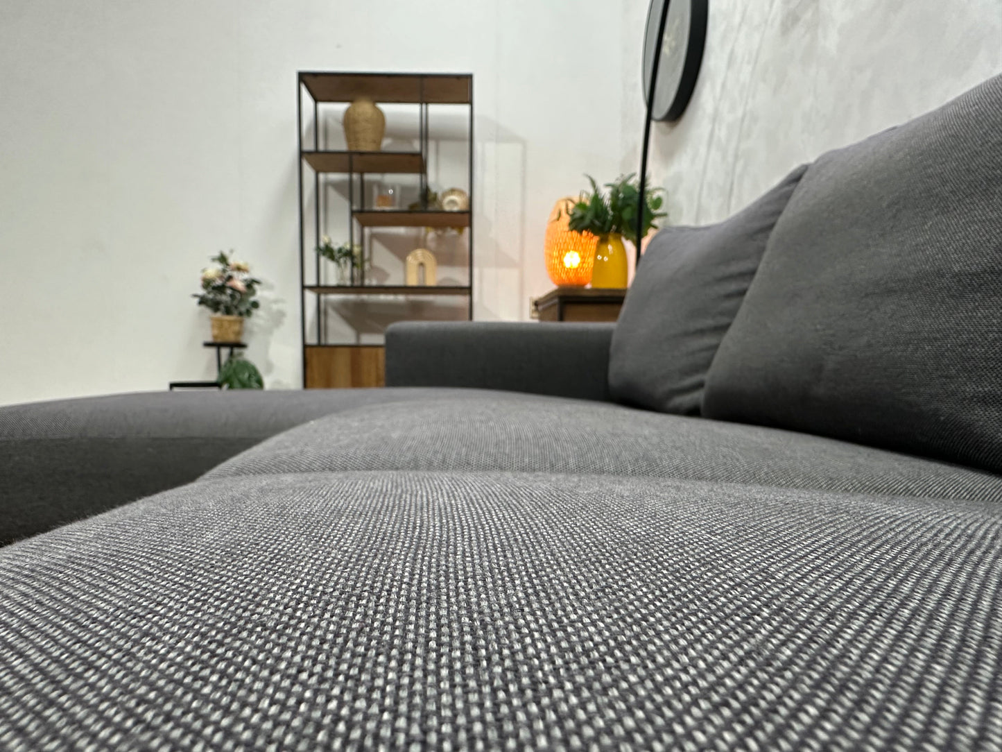 Antraciet U Zetel ~ Losse Rugkussens Met Afneembare Hoezen