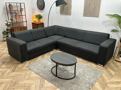 !Showroommodel! Antraciet Leather Look Hoekzetel