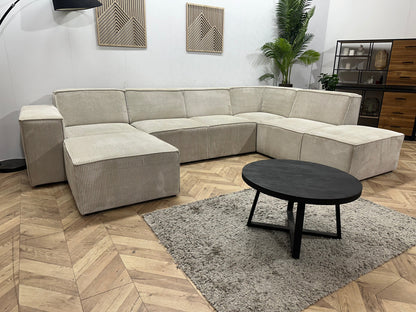 !Showroommodel! Witte Ribstof U Zetel