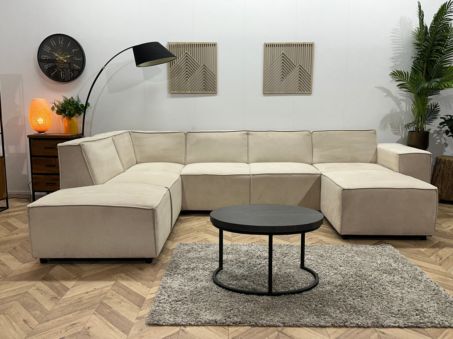 !Showroommodel! Crème Suède Stoffen U Zetel