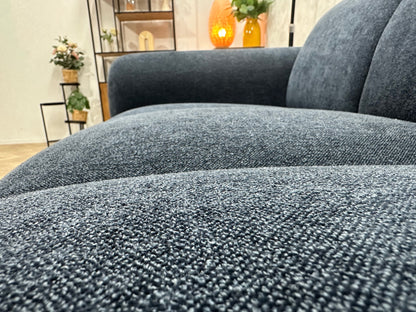 !Showroommodel Blauwe Chenille Stoffen Hoekzetel