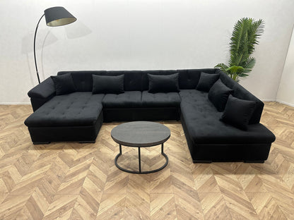 !Showroommodel! Zwarte Velvet U Zetel