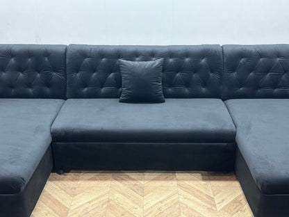 !Showroommodel! Zwarte Velvet U Zetel