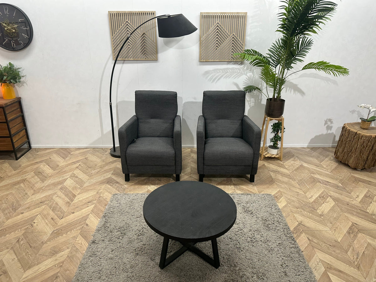 Antraciet Fauteuils ~ Verstelbare Rugleuningen