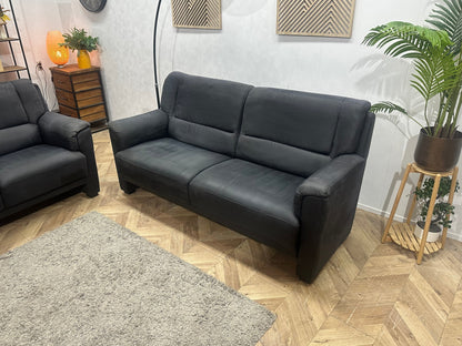 Antraciet Suède Stoffen Zetels Set ~ Vaste Kussens