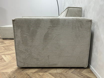 !Showroommodel! Witte Ribstof Hoekzetel