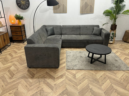 !Showroommodel! Grijze Velvet Hoekzetel