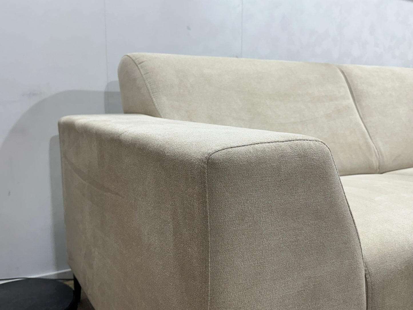 !Showroommodel! Crème Suède Stoffen Hoekzetel