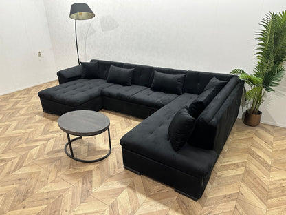 !Showroommodel! Zwarte Velvet U Zetel