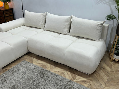 !Showroommodel! Witte Velvet Hoekzetel