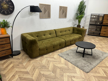 Lanterfant Mosgroene Velvet 3-Zits Zetel