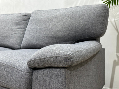 Grijze 2-Zits Zetel Inc Hocker ~ Losse Kussens Met Afneembare Hoezen