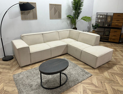 !Showroommodel! Crème Suède Stoffen Hoekzetel