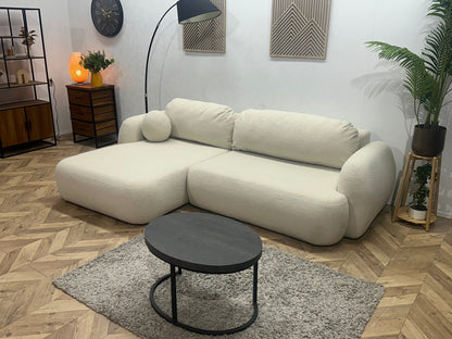 !Showroommodel! Witte Bouclé Stoffen Hoekzetel