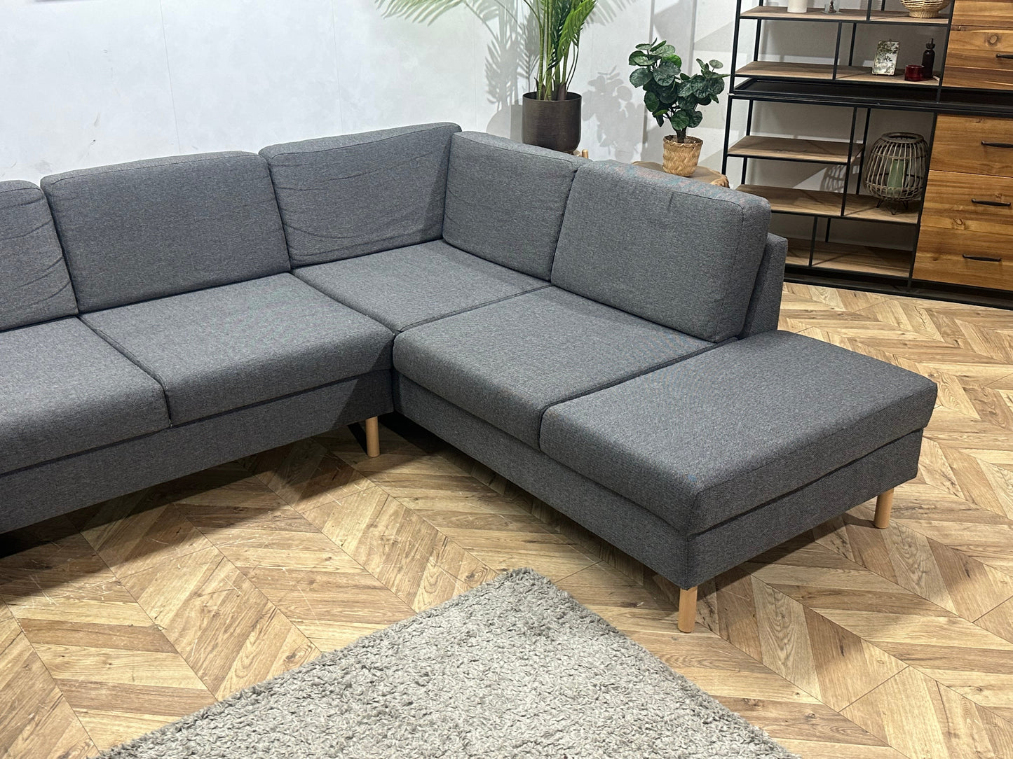 Antraciet U Zetel ~ Losse Rugkussens Met Afneembare Hoezen