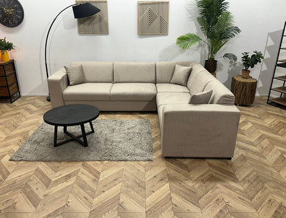 !Showroommodel! Beige Velvet Hoekzetel