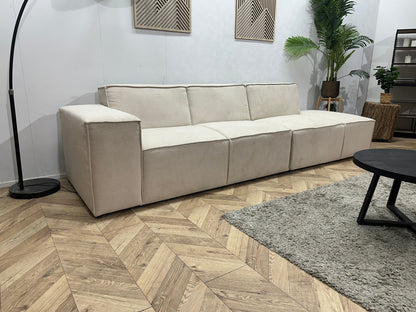 !Showroommodel! Crème Suède Stoffen Design Zetel
