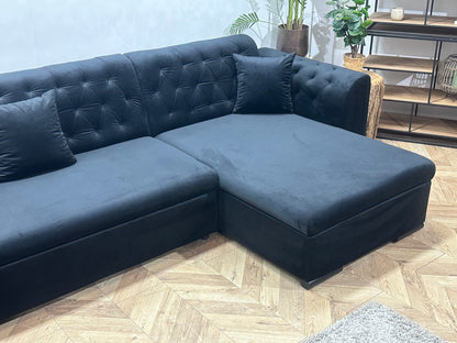 !Showroommodel! Zwarte Velvet U Zetel
