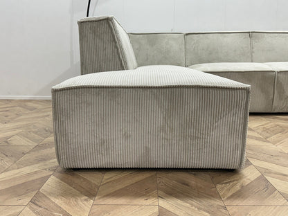 !Showroommodel! Witte Ribstof Hoekzetel