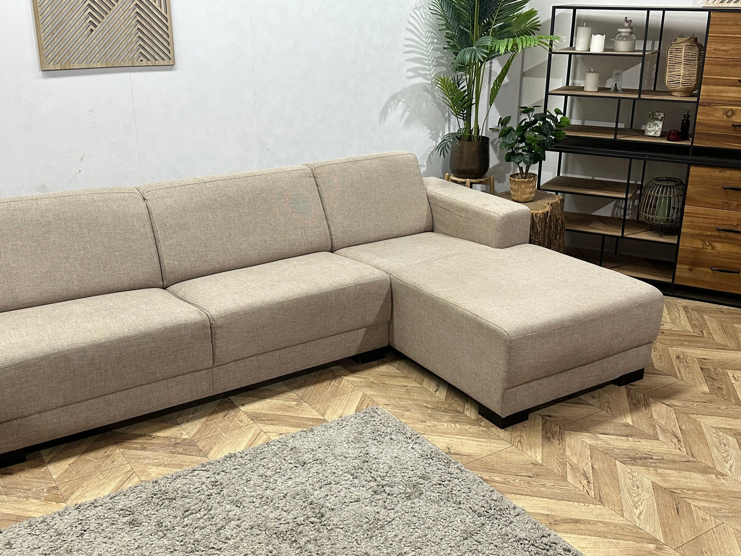 Beige Ruime U Zetel ~ Vaste Kussens