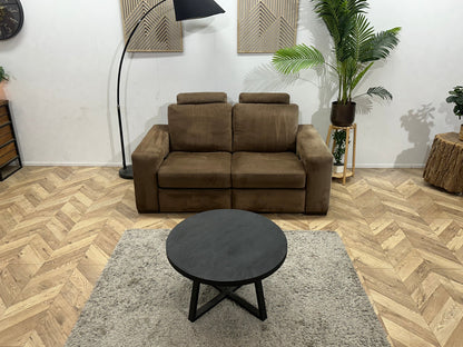Bruine Velvet 2.5-Zits Zetel ~ Relaxfunctie