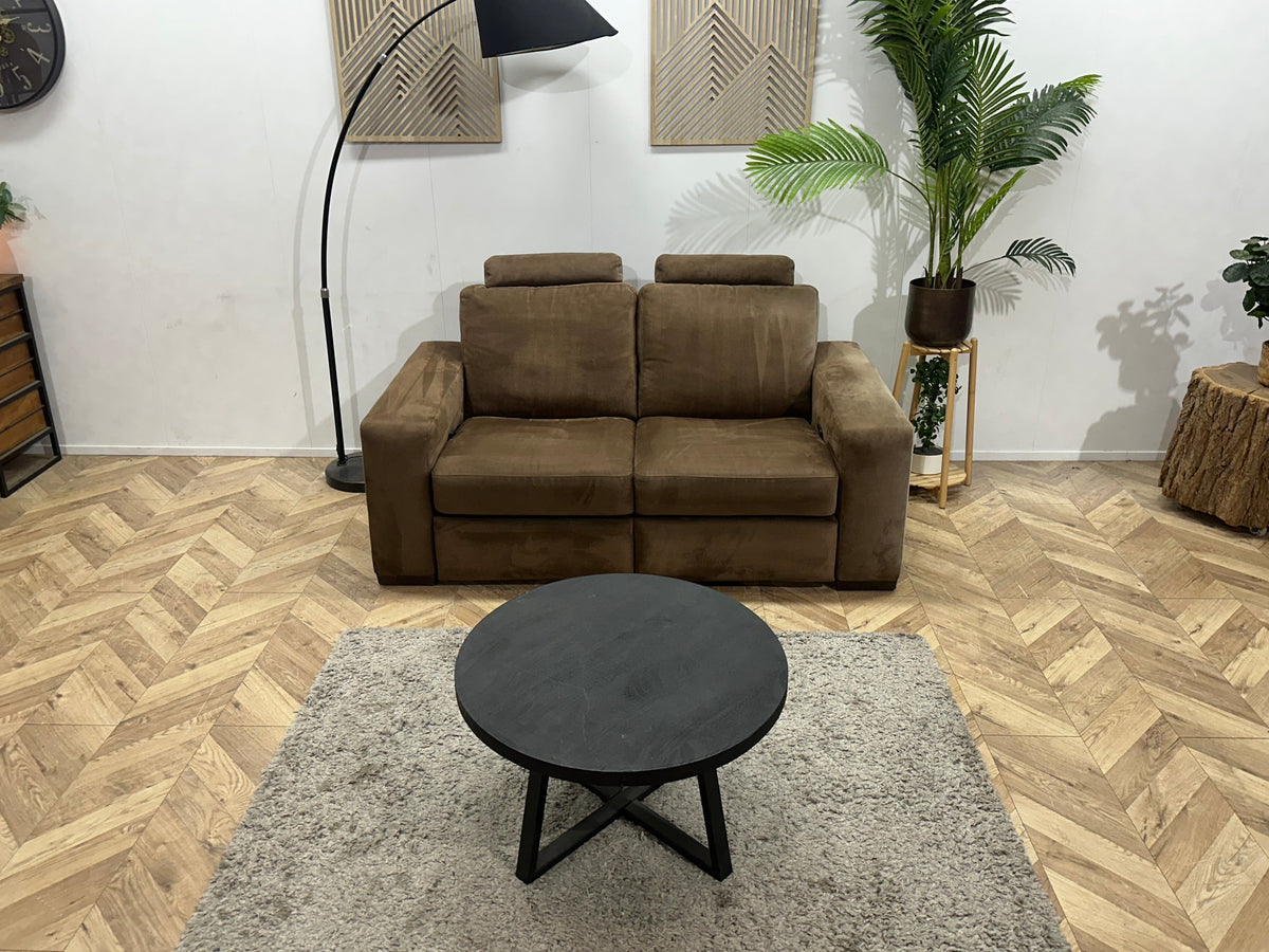 Bruine Velvet 2.5-Zits Zetel ~ Relaxfunctie