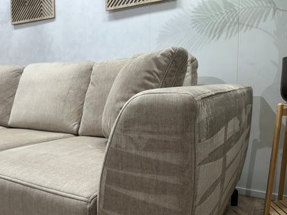 Beige Velvet Hoekzetel ~ Nieuwstaat