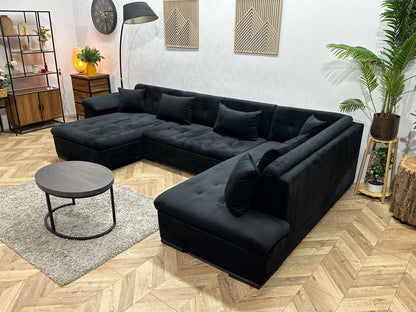 !Showroommodel! Zwarte Velvet U Zetel